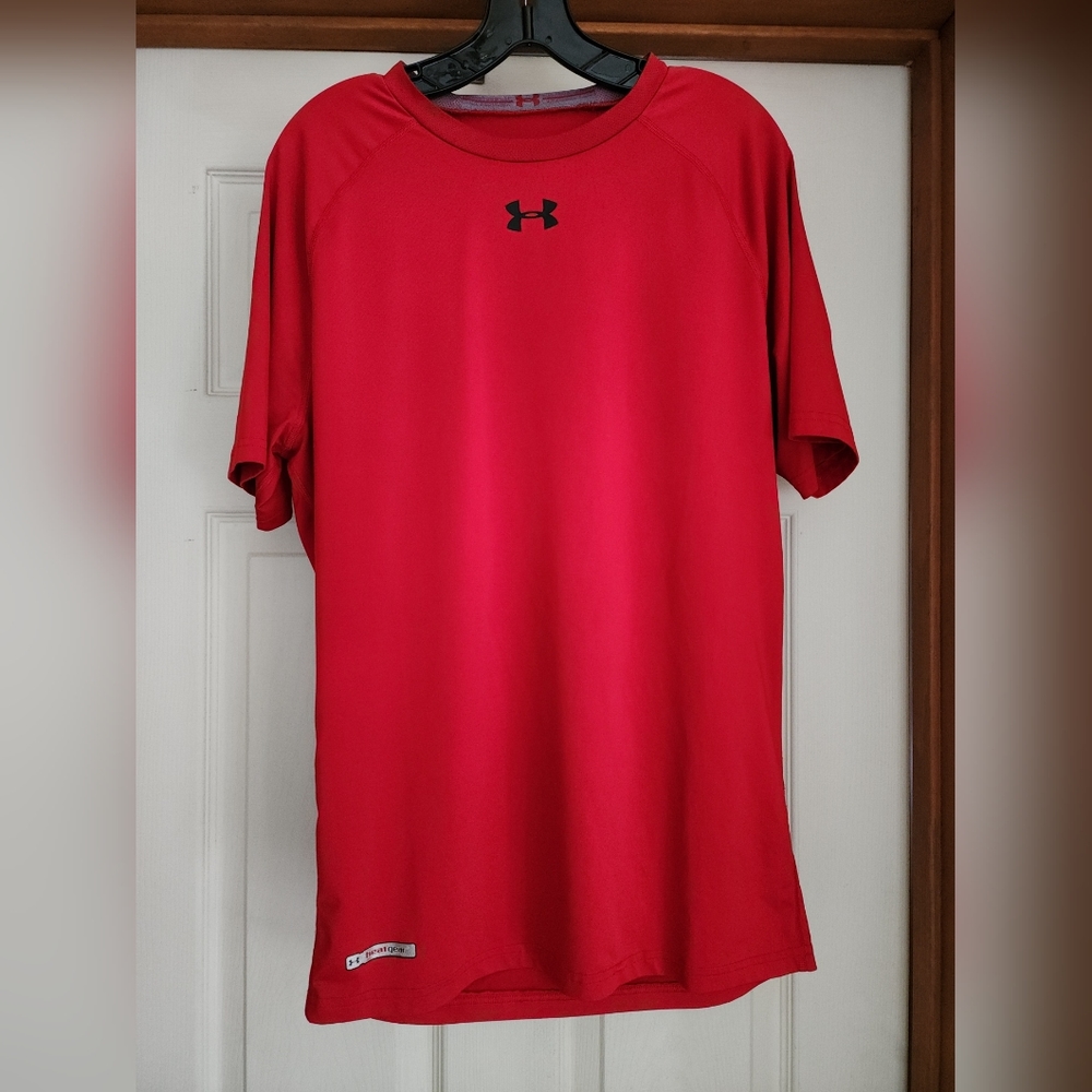 Under Armour Compression Heat Gear Pullover Red Men's 2XL